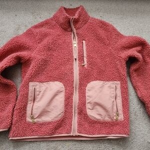 Pink Fleece Zipper Jacket